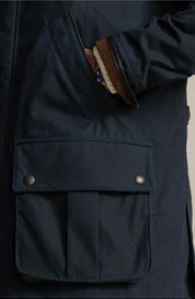 Polo Ralph Lauren Mens Waxed Cotton Car Coat Jacket Navy Blue 2XL