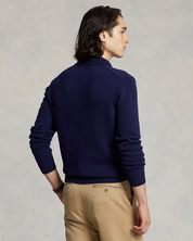 Polo Ralph Lauren Mens Cashmere Polo Collar Sweater Blue XL