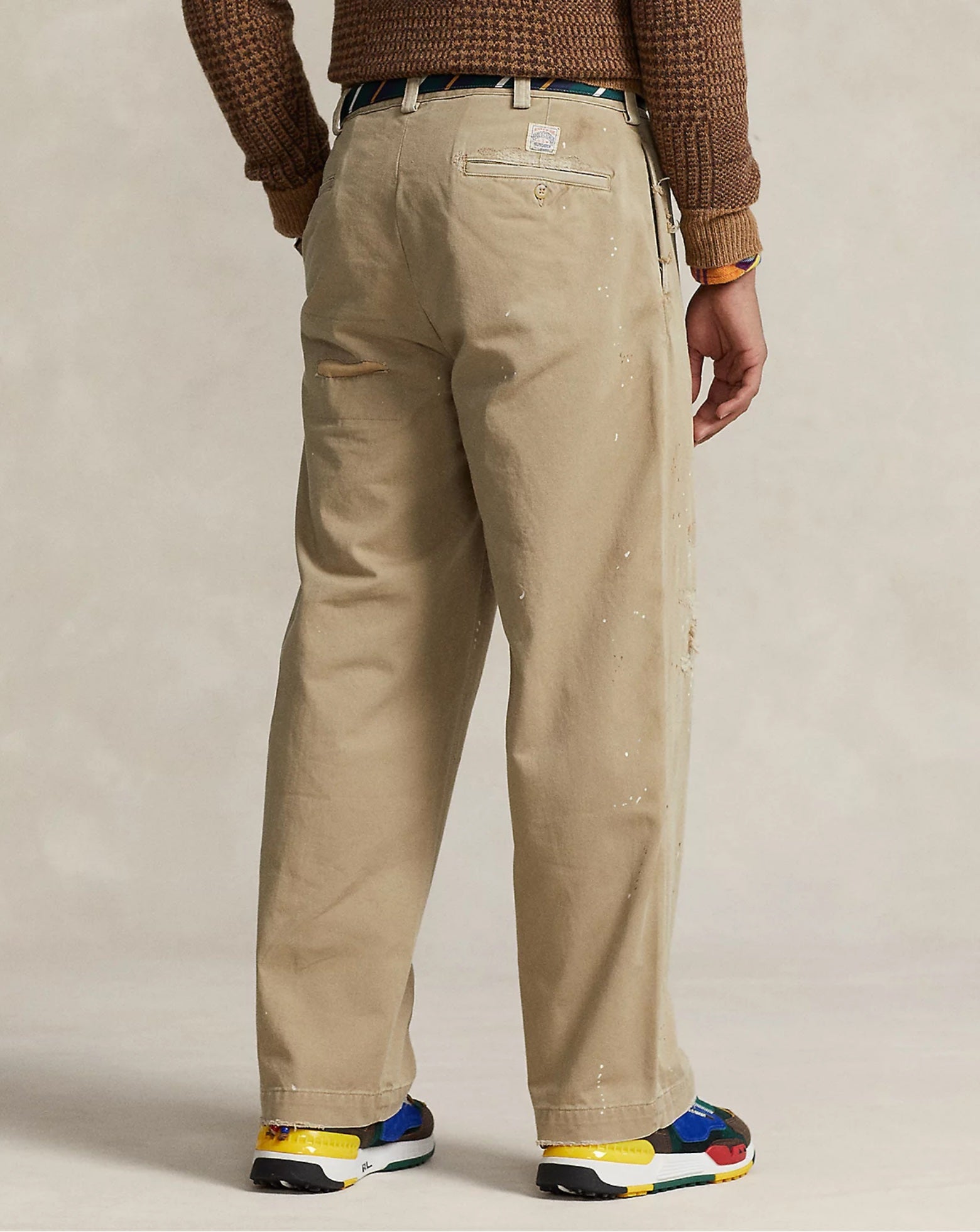 Polo Ralph Lauren Mens Cotton Big Fit Chino Pants Beige 38 x 32