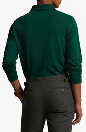 Polo Ralph Lauren Mens Classic Fit Long Sleeve Polo Shirt Green Large