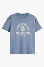 Polo Ralph Lauren Men's Logo Seal Graphic T Shirt Capri Blue Small