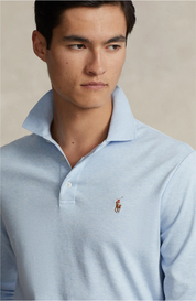 Polo Ralph Lauren Men's Classic Fit Long Sleeve Polo Shirt Blue Heather Medium