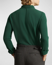 Polo Ralph Lauren Mens Classic Fit Mesh Long Sleeve Polo Shirt Green Large