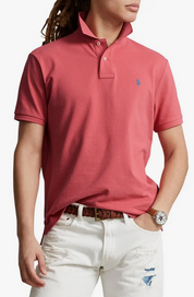 Polo Ralph Lauren Men's Classic Fit Mesh Short Sleeve Polo Shirt Pink Small