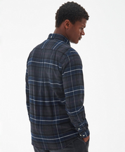 Barbour Mens Kyeloch Tailored Fit Plaid Button Down Shirt Black XL