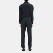 Theory Mens Mayer Slim Fit Wool Flannel Pants Pestle Melange Black 33 x 33