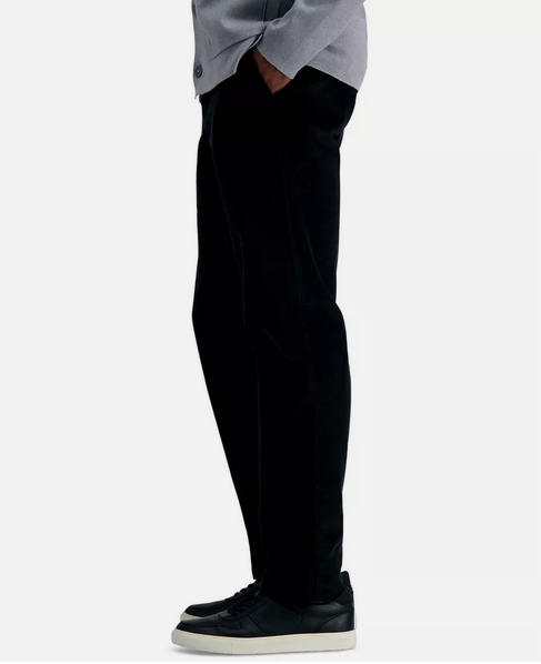 Kenneth Cole Reaction Mens Slim Fit Corduroy Pants Black 34 x 30