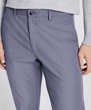 Michael Kors Men's Classic Fit Flat Front Cotton Dress Pants Ash Blue 40 x 32