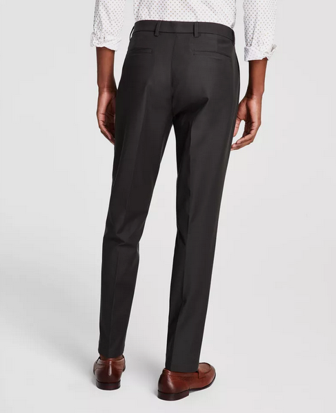 Michael Kors Mens Flat Front Cotton Dress Pants Dark Olive 32 x 32