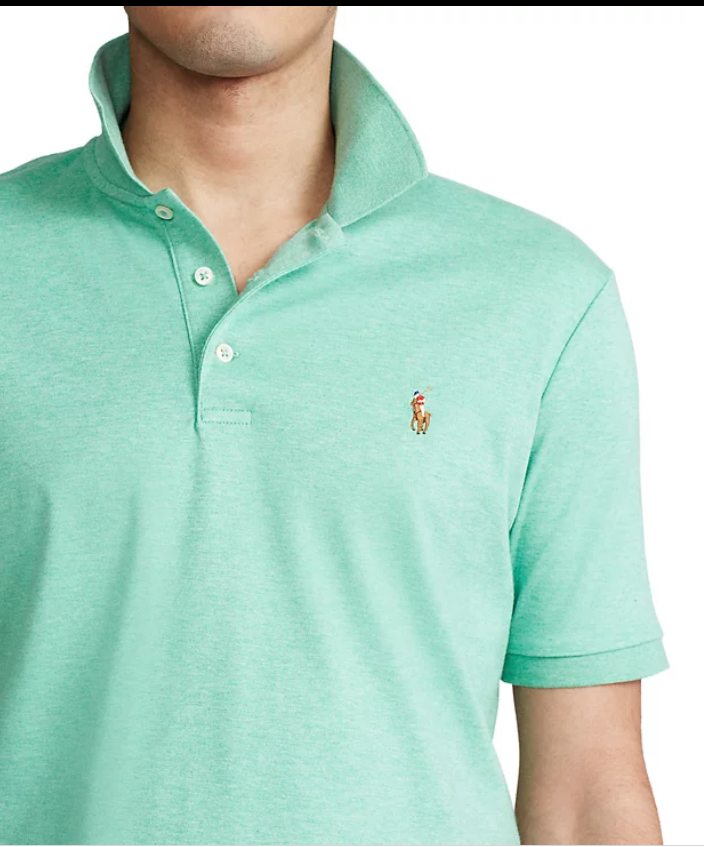 Polo Ralph Lauren Mens Classic Fit Polo Shirt Resort Green Heather Medium