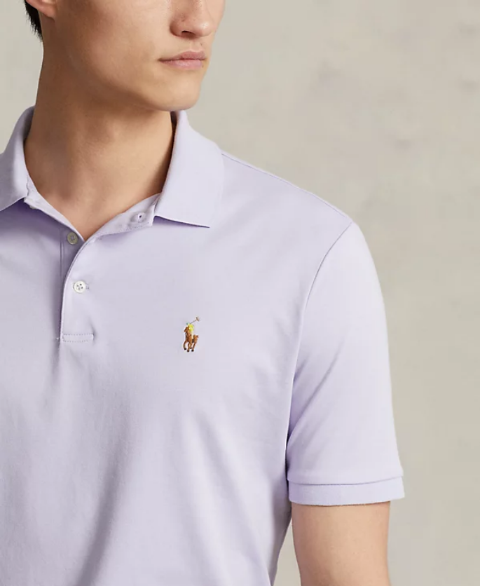 Polo Ralph Lauren Mens Classic Fit Soft Cotton Polo Shirt Purple XL