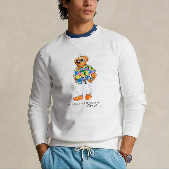 Polo Ralph Lauren Mens Regular fit Long Sleeve Crewneck Sweatshirt 3XLT White