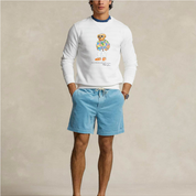 Polo Ralph Lauren Mens Polo Bear Crewneck Beach Club Sweatshirt White 2XLT