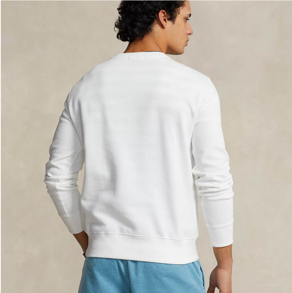 Polo Ralph Lauren Mens Polo Bear Crewneck Beach Club Sweatshirt White 2XLT