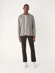 Frank And Oak Mens Relaxed fit Button-Up Shirt Large Grey