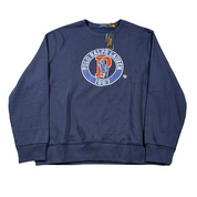 Polo Ralph Lauren Mens Long Sleeve Graphic Crewneck Sweatshirt Navy Blue XXL