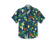 Tommy Bahama Mens Island Social Silk Short Sleeve Button Down Shirt Blue XXL