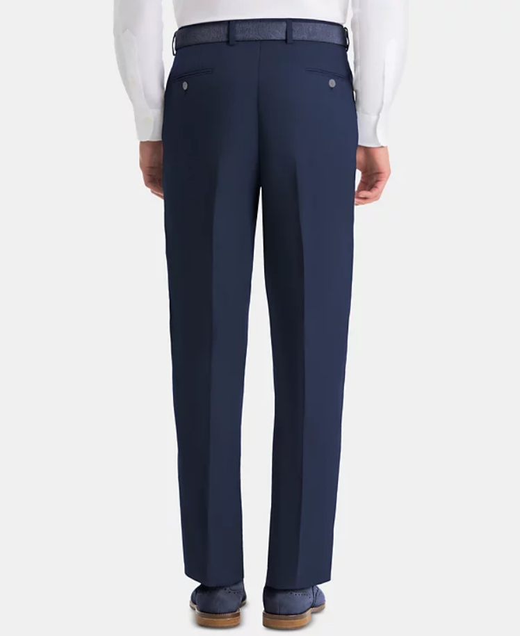 Lauren Ralph Lauren Mens UltraFlex Classic Fit Dress Pants Linen Navy 32 x 30