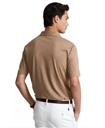 Polo Ralph Lauren Mens Classic Fit Mesh Polo Shirt Italian Heather XL
