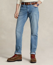 Polo Ralph Lauren Mens Parkside Active Taper Stretch Jeans Gilded Blue 38 x 32