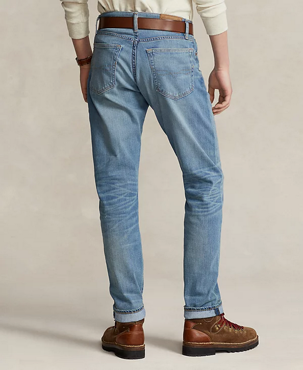 Polo Ralph Lauren Mens Parkside Active Taper Stretch Jeans Gilded Blue 38 x 32
