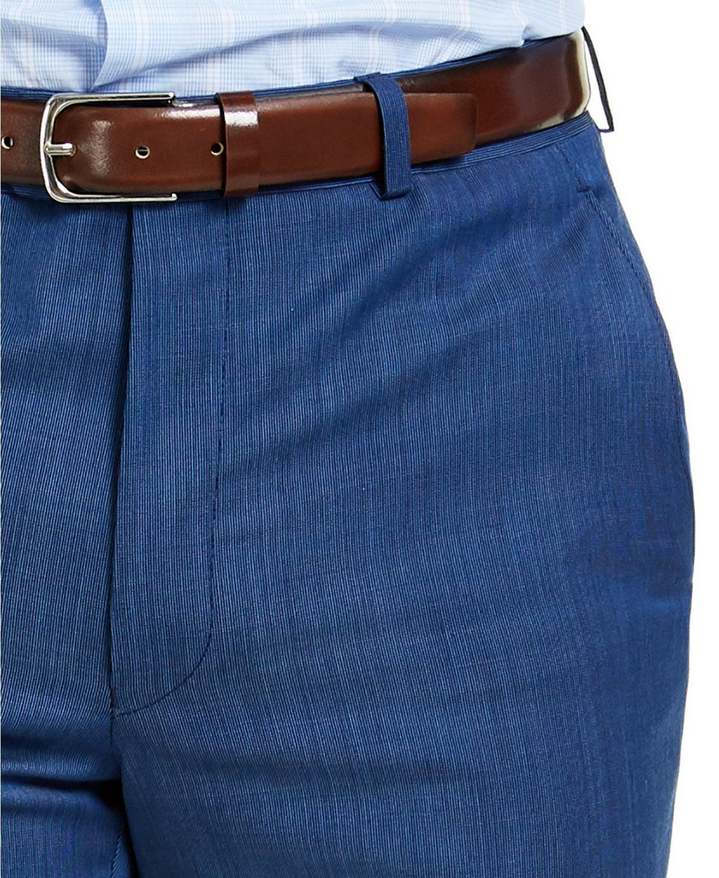 Michael Kors Mens Modern Fit Airsoft Dress Suit Pants Blue Tic 36 x 30