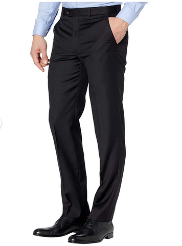 Lauren Ralph Lauren Mens Classic Fit Dress Suit Pants Black Solid 38 x 34