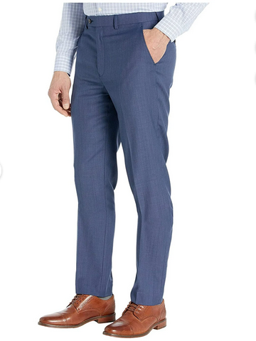 Lauren Ralph Lauren Mens Classic Fit Dress Suit Pants Blue Birdseye 38 x 32