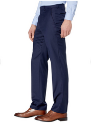 Lauren Ralph Lauren Mens Classic Fit fit Dress Pants 38 / 32 Blue Solid Stretch
