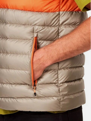 Marmot Mens Highlander Puffer Vest Small Orange Tan