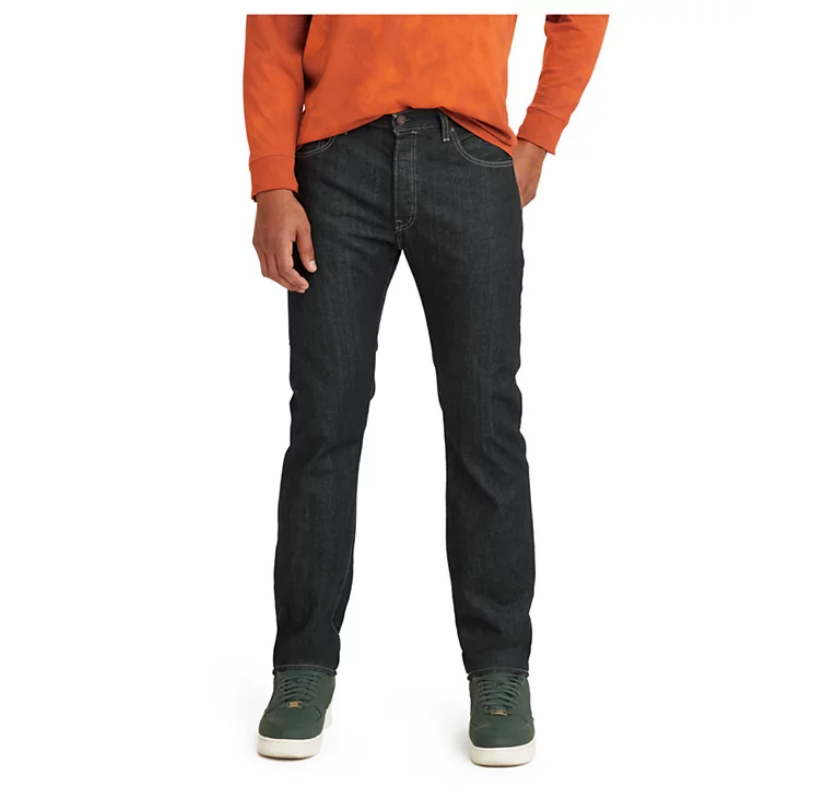 Levis 501 Mens Original-Fit Jeans Clean Rigid Blue 32 x 32
