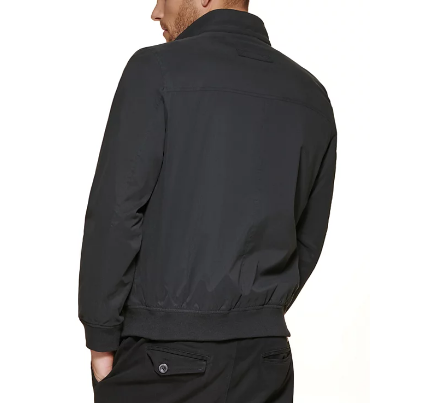 Club Room Men's Regular Fit Bomber Jacket Black Medium