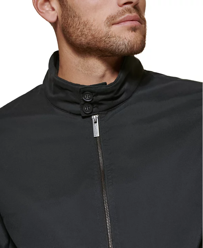 Club Room Men's Regular Fit Bomber Jacket Black Medium