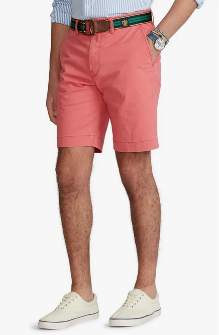 Polo Ralph Lauren Mens Nantucket Red 9.5" Stretch Chino Shorts 40