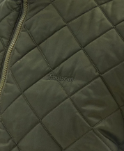 Barbour Mens Quilted Monty Gilet Full Zip Vest Olive Green Small
