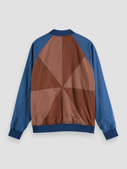 Scotch & Soda Cut and Sew Reversible Full Zip Bomber Jacket Ocean Blue Medium