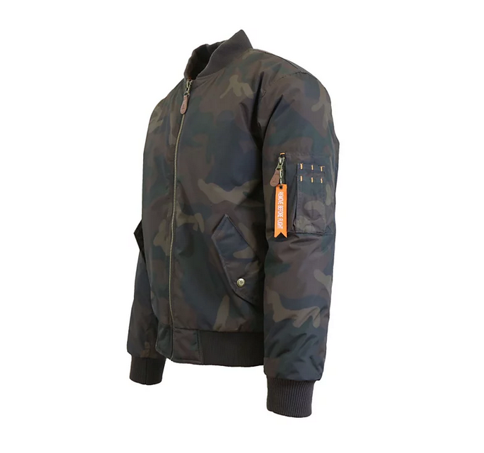 Galaxy By Harvic Mens Bomber Jacket Flight Coat XXL Green Camouflage