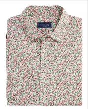 Vineyard Vines Gulf Floral Printed Mens Casual Short Sleeve Shirt Pink Small