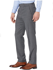 Lauren Ralph Lauren Men Classic-Fit UltraFlex Dress Pants Grey Sharkskin 42 x 32