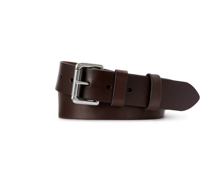 Polo Ralph Lauren Mens Leather Roller Buckle Belt Brown 36