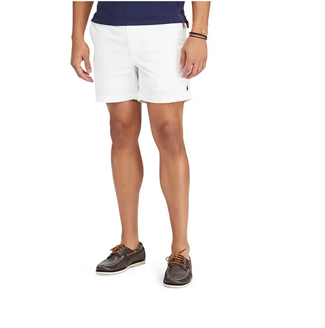 Polo Ralph Lauren Men's Classic Fit Stretch Prepster 6" Shorts White XL
