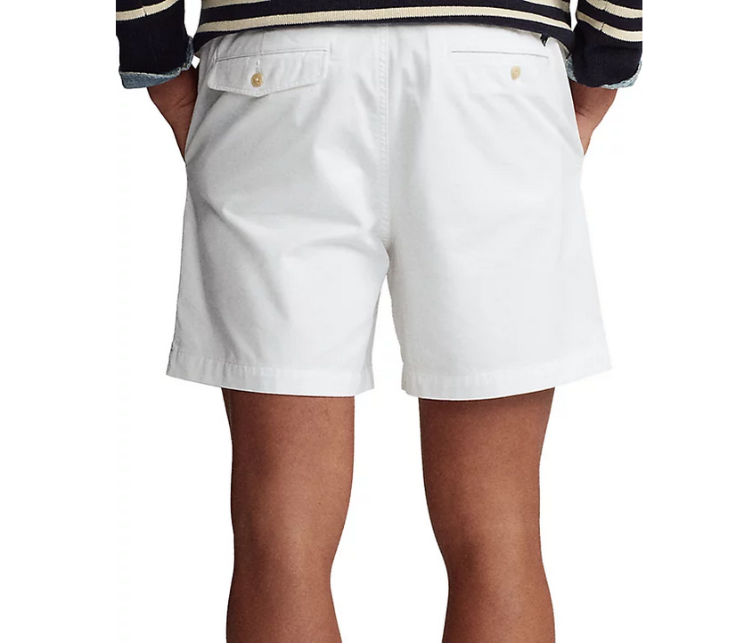 Polo Ralph Lauren Men's Classic Fit Stretch Prepster 6" Shorts White XL