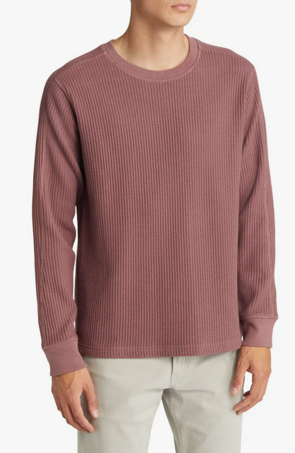 Rails Wade Mens Long Sleeve Thermal Long Sleeve T Shirt Red Large