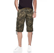 X Ray Mens Belted Capri 18" Cargo Shorts Desert Camo 36