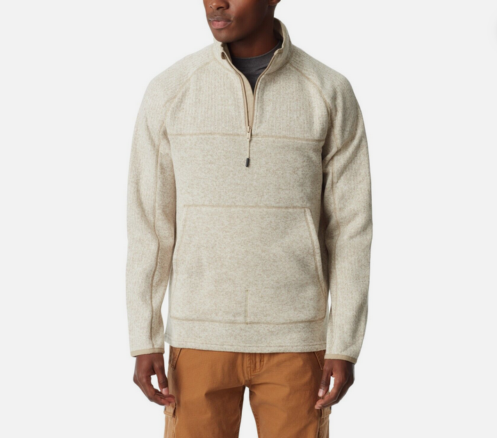 Bass Outdoor Men's Quarter Zip Long Sleeve Pullover Sweater Trench XL