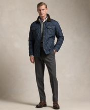 Polo Ralph Lauren Men's Water Repellent Quilted Jacket College Navy Blue Small