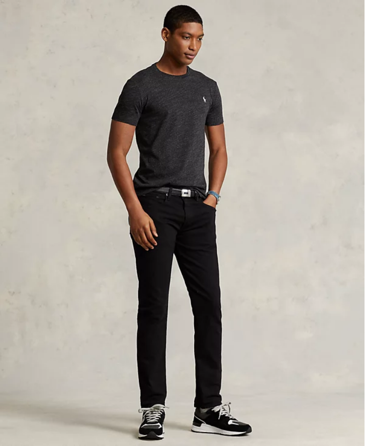 Polo Ralph Lauren Men's Classic Fit Crewneck T Shirt Black Marl Heather Small