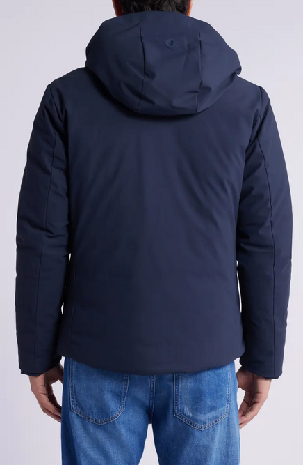 Save the Duck Mens Sabal  Water Resistant Hooded Jacket Blue Black 2XL
