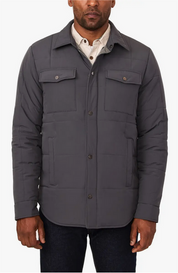 The Weekend Outdoor Quilted Water Resistant Shacket Charcoal XL
