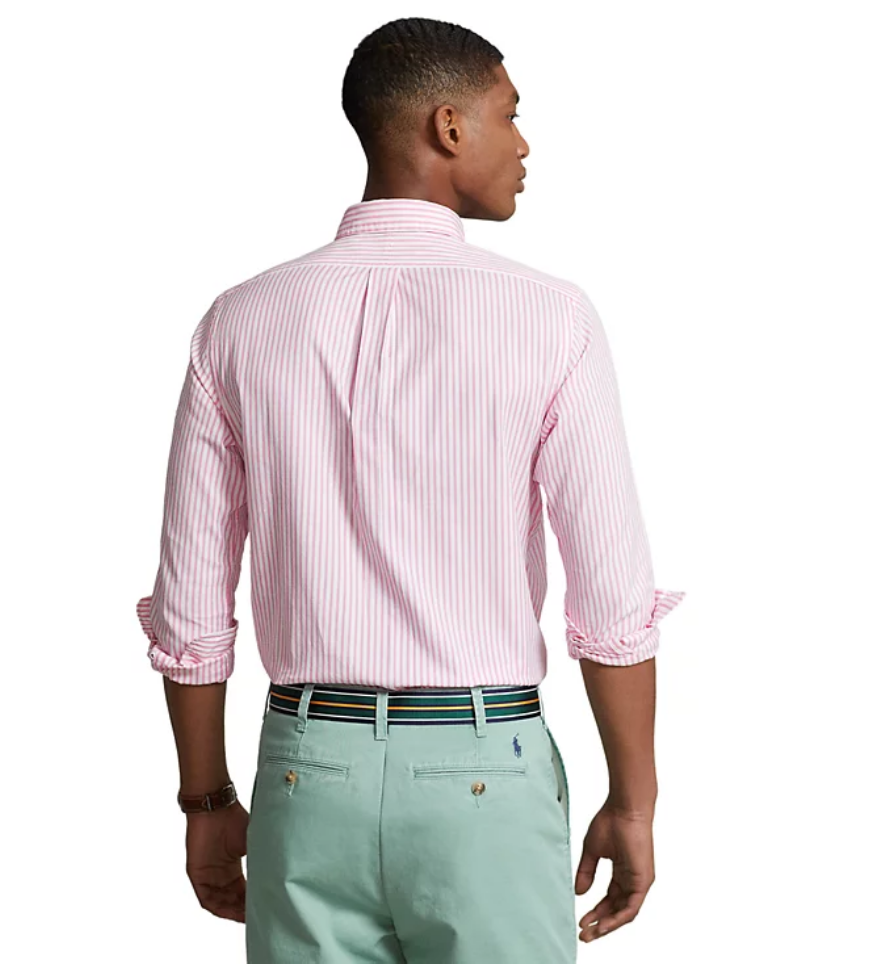Polo Ralph Lauren Men's Classic Fit Button Down Oxford Shirt Pink White XL